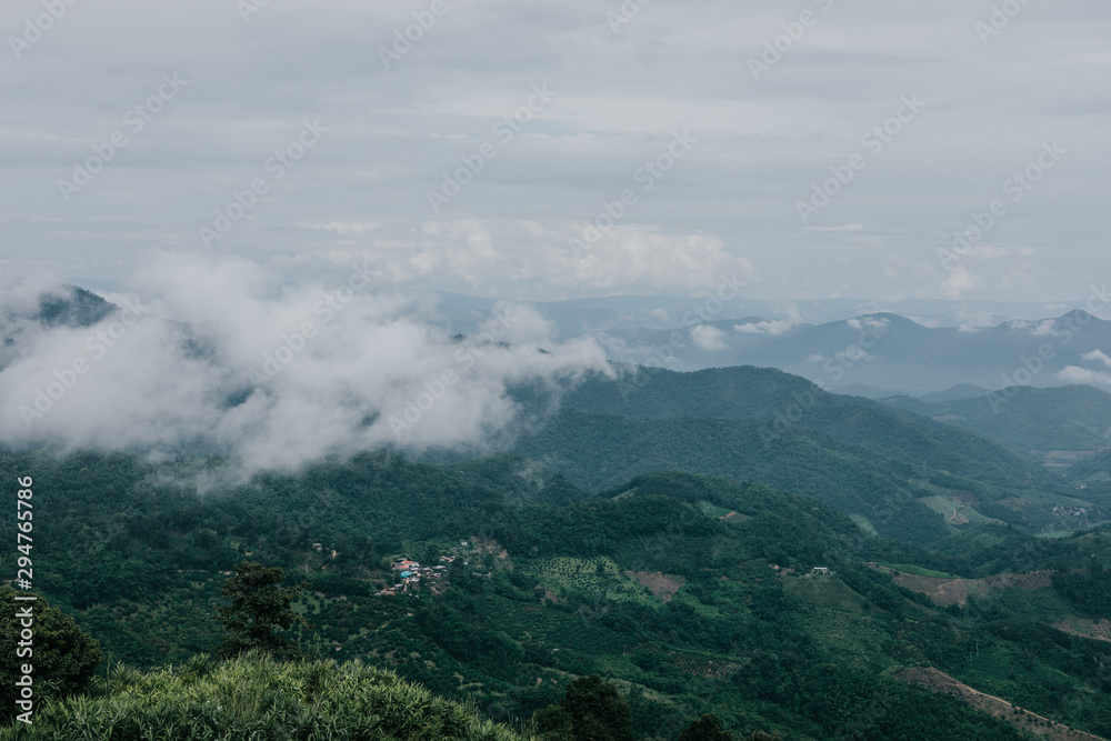 mountain landscape of northern thailand.