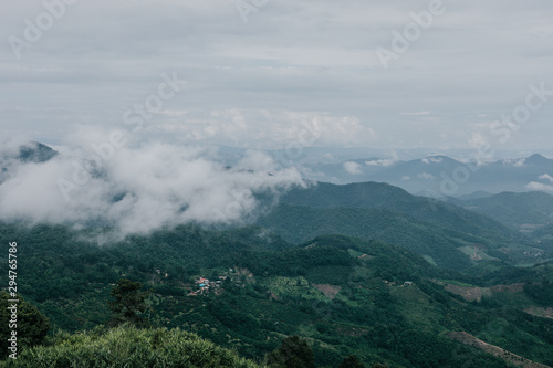 mountain landscape of northern thailand.