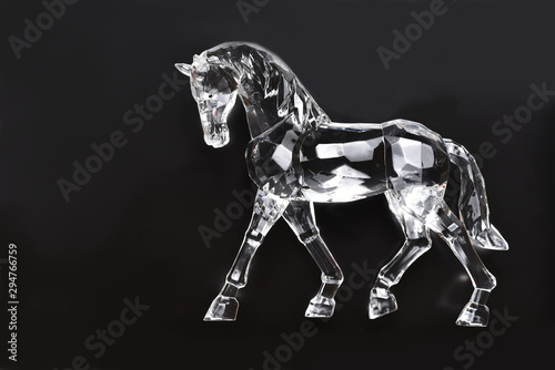 Glass toy horse