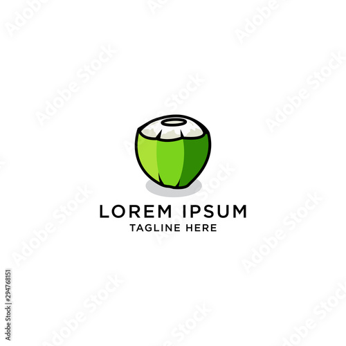 Coconut Logo Icon Design Template Vector Illustration. Oil, Fresh, Fruit, Spa, Beauty, Summer