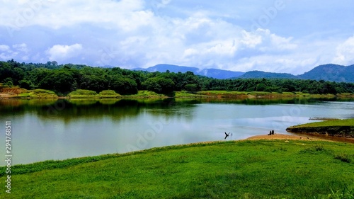 landscape with lake and blue sky © Arun