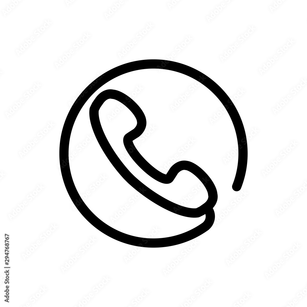 Telephone icon trendy