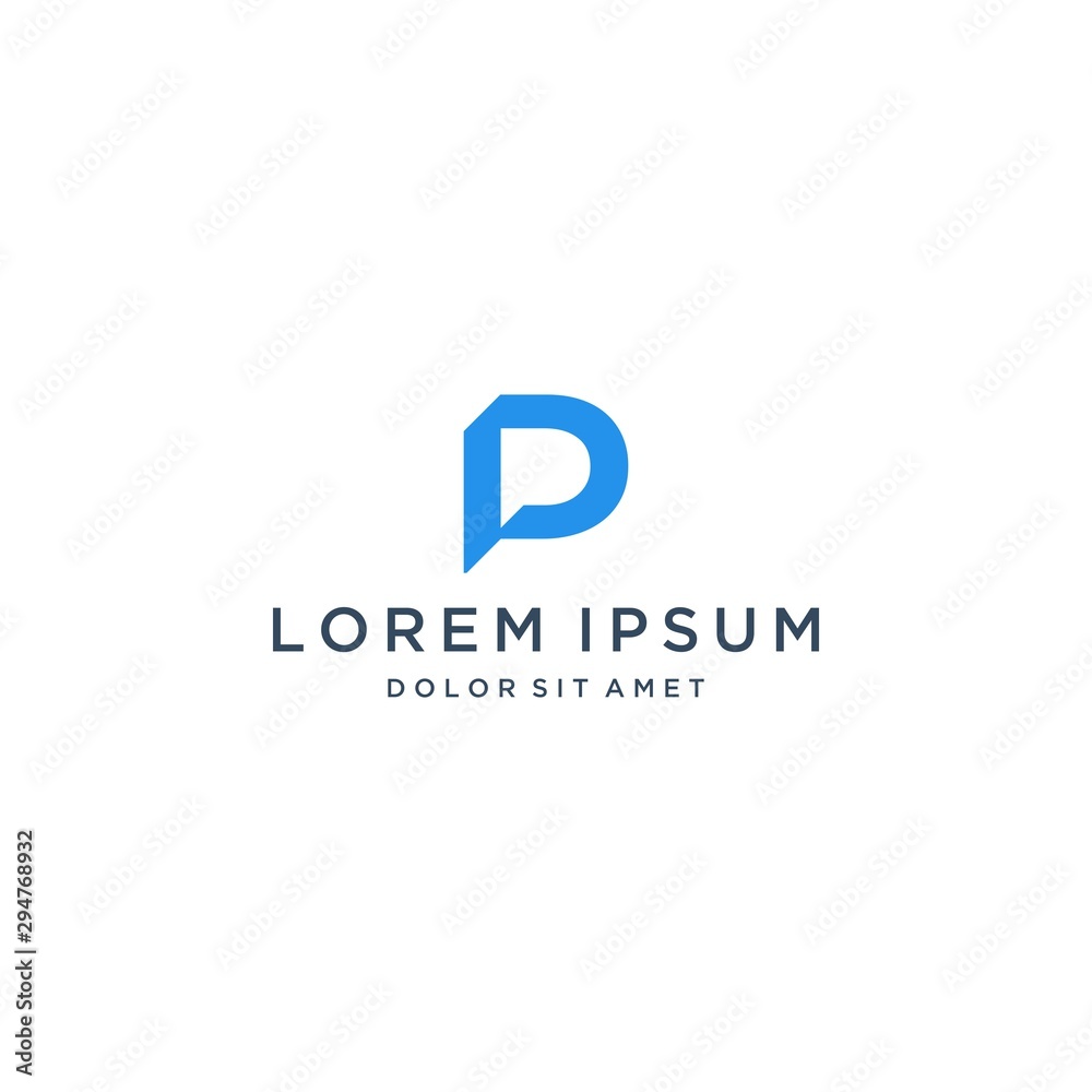 modern design logo or monogram or initials letter P modern design logo or monogram or initials letter P