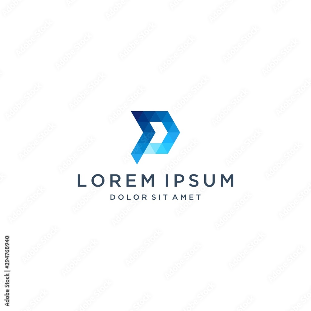 modern design logo or monogram or initials letter P modern design logo or monogram or initials letter P