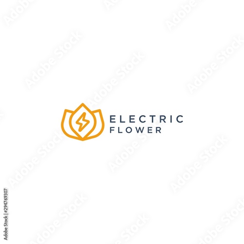electrical logo design, or flowers with lightning