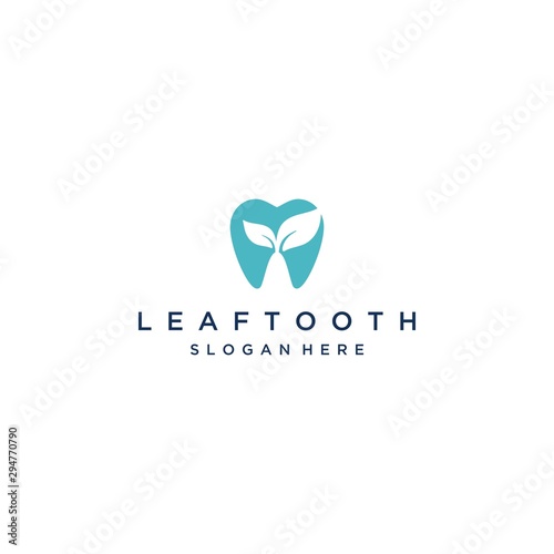 dentist design logos, or teeth with leaves