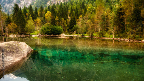 lake in the forest  Mello Valley  Lombardy Italy