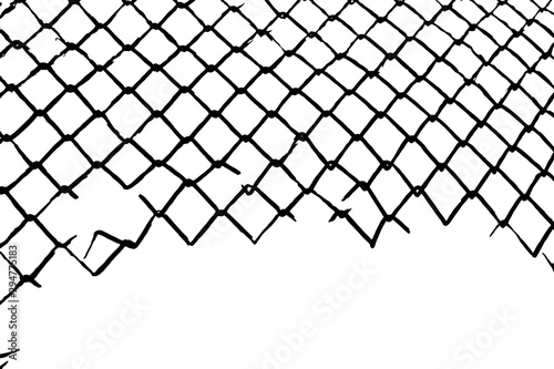 Old grid background. Black and white texture. Vector illustration.