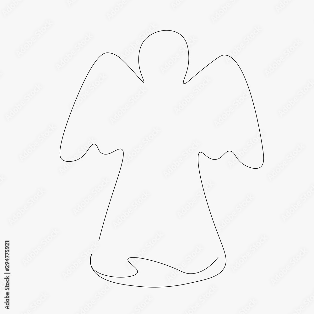 Obraz premium Christmas angel decoration element vector illustration