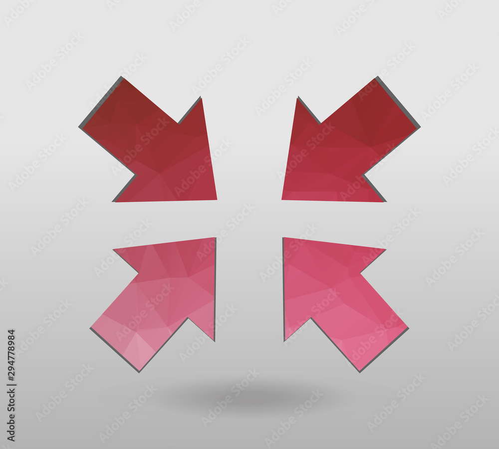 Arrow icon set. polygonal arrows. Arrow icon set. polygonal arrows.