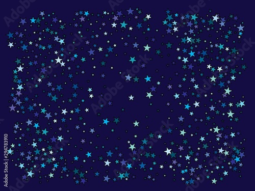 Colorful confetti stars falling.