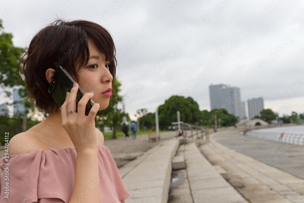 Berry cute Japanese young woman.