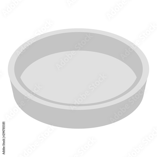 Empty food plate icon. Isometric of empty food plate vector icon for web design isolated on white background