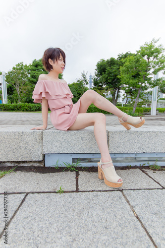 Berry cute Japanese young woman. © kenstock