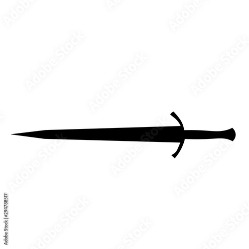 isolated, on a white background, silhouette sword, saber, cold steel © zolotons