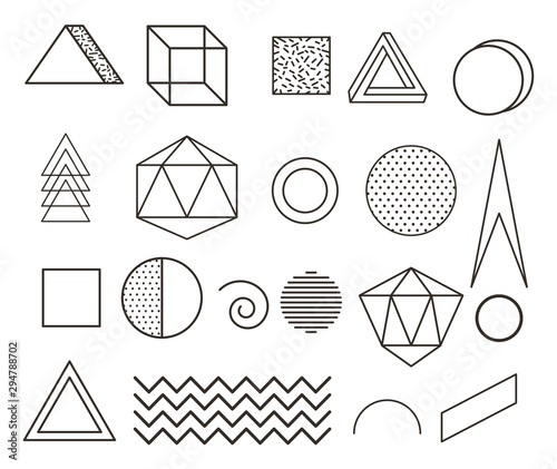 Isolated geometric figures icon set vector design