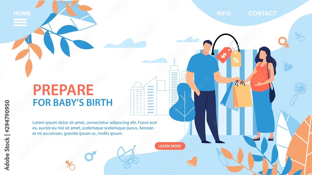 Shopping on Baby Shop Sale Flat Vector Website Shopping on Baby Shop Sale Flat Vector Website