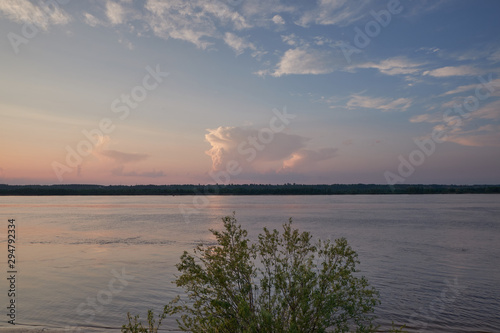 Sunset on the Severnaya Dvina River