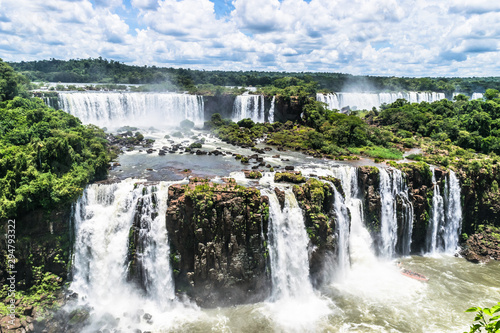 The majestic Iguazu Falls  one of the wonders of the world located in Brazil.