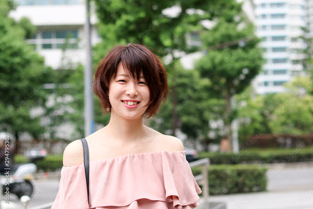 Berry cute Japanese young woman.