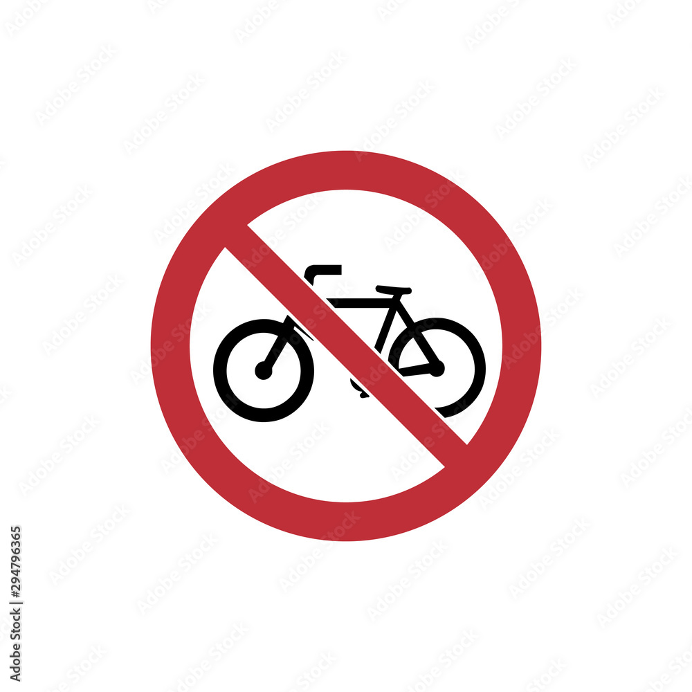 bike bicycle icon you cannot ride a bicycle. Stock vector illustration isolated on white background.
