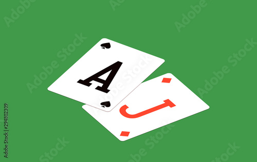 isometric illustration Blackjack in Online casino mobile app. Banner with Twenty-One Banner Online Casino isometric mobile app isolated on green background Blackjack Twenty-One Jackpot isometry poster