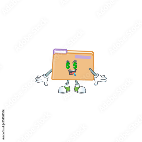 Money eye folder data isolated on white background