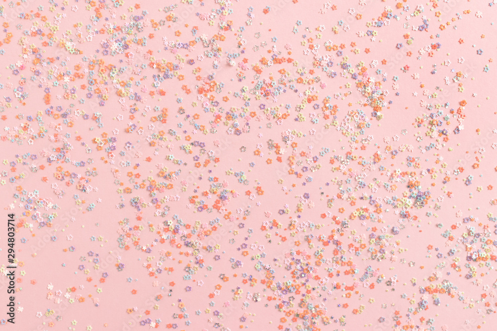 Texture made of colorful little stars - obrazy, fototapety, plakaty 