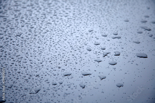 water drops on metal background texture