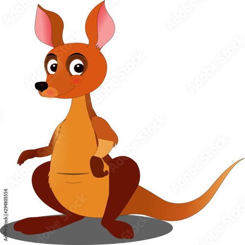 Baby Kangaroo - Cartoon Vector Image