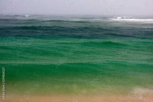 Sandy beach in Unawatuna, Sri Lanka photo