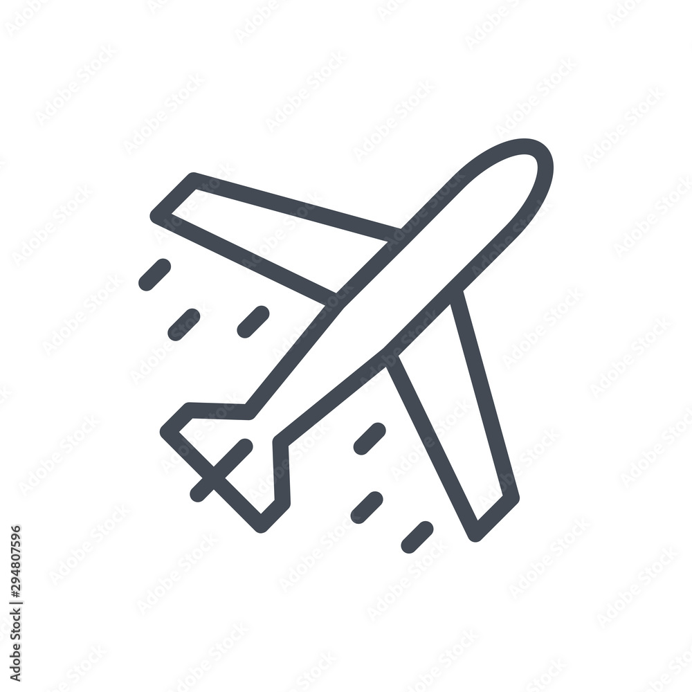 Plane line icon. Aircraft and airplane vector outline sign. Plane line icon. Aircraft and airplane vector outline sign.