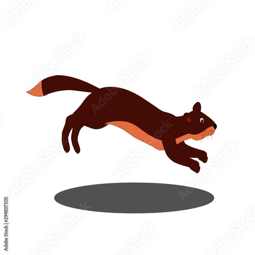 Mongoose in Action - Cartoon Vector Image