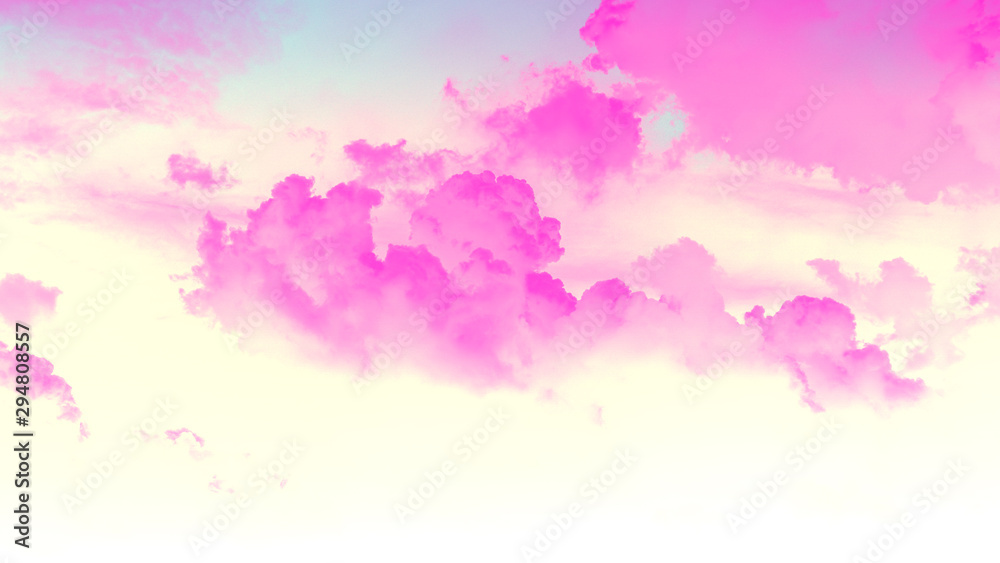 Beautiful sky and clouds in purple soft color.