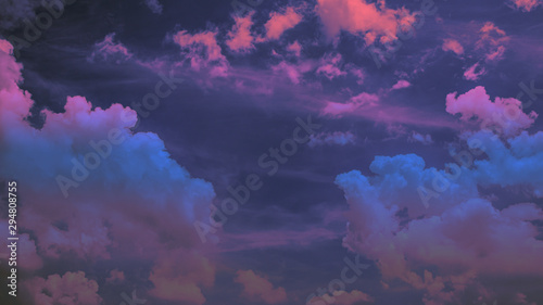 Colorful clouds and sky background.Selective focus vivid sky abstract background.