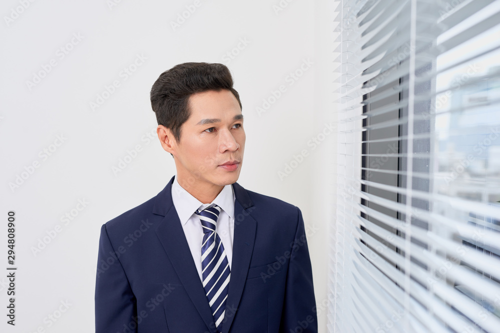 Asian business woman standing in a boardroom Asian business woman standing in a boardroom
