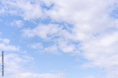 Blue cloud sky background. Nature pattern.