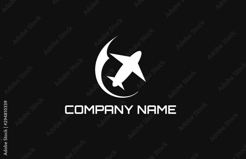 Airplane Logo (Black & White)