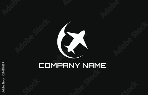 Airplane Logo (Black & White)