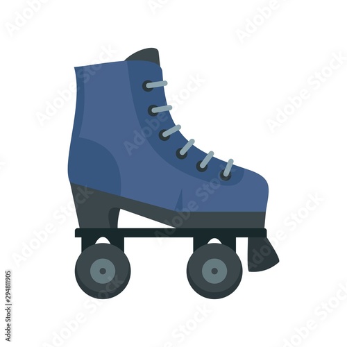 High roller skates icon. Flat illustration of high roller skates vector icon for web design