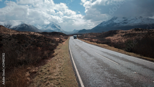 mountain road on Isle of Skye, Scotland