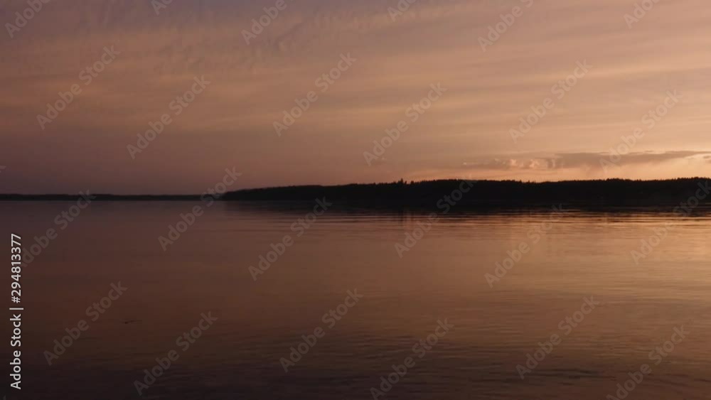 puget sound with a yellow orange and pink sun set puget sound with a yellow orange and pink sun set