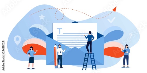 New email message or mail notification. Social network reading letter, New incoming message. Email marketing campaign,Work process, for web, banner, presentation, infographic.