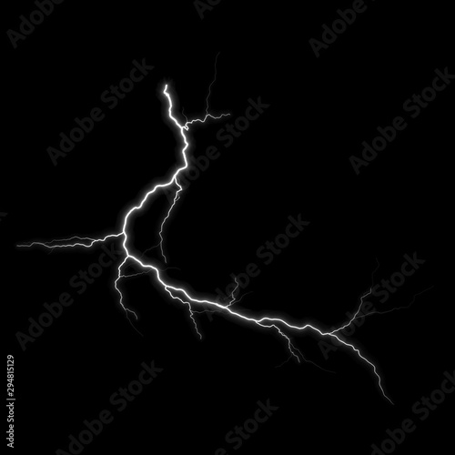 lightning on black background