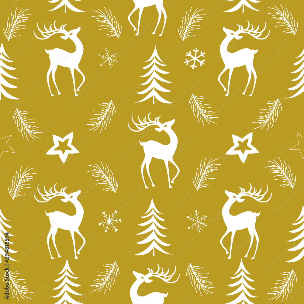 Christmas seamless pattern. Vector illustration. 