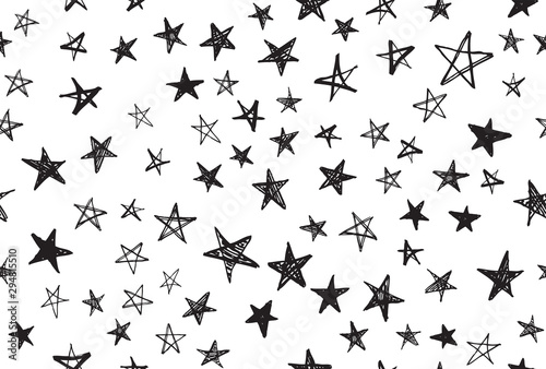 Stars set. Hand drawn doodle illustrations