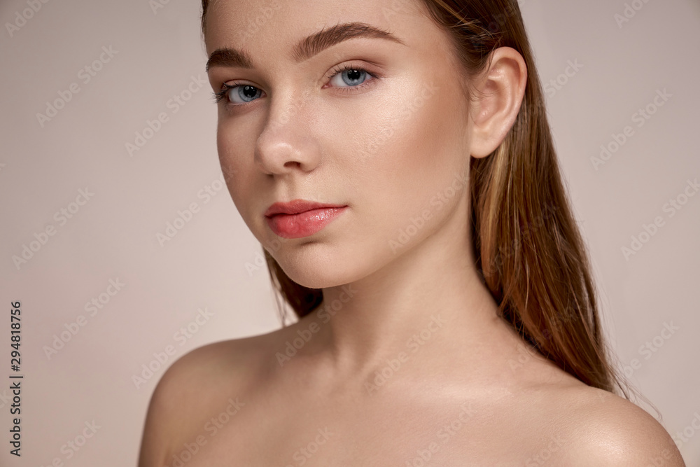 Seductive, young girl with perfect skin, plump lips. Seductive, young girl with perfect skin, plump lips.