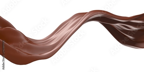 Shiny sweet chocolate liquid splash.