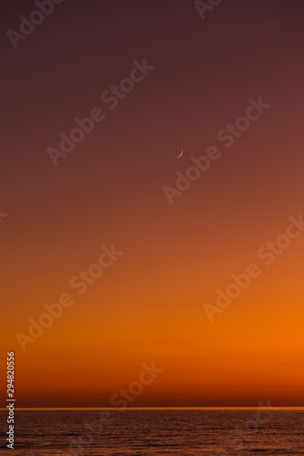 sea scape on the sunset at the beach in Thailand