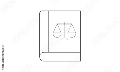 Constitutional law book icon for legal studies and resources